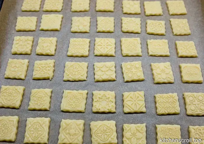 Galletas de vainilla con patrón en el Blog Delicioso