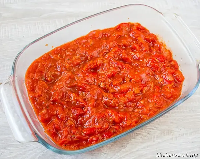 Mitball di tacchino al forno in salsa di pomodoro su un delizioso blog