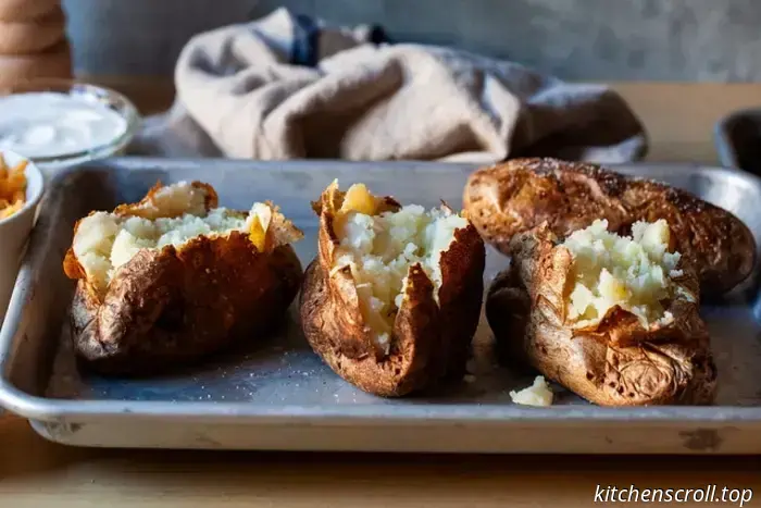 запечённый картофель с хрустящей брокколи и беконом