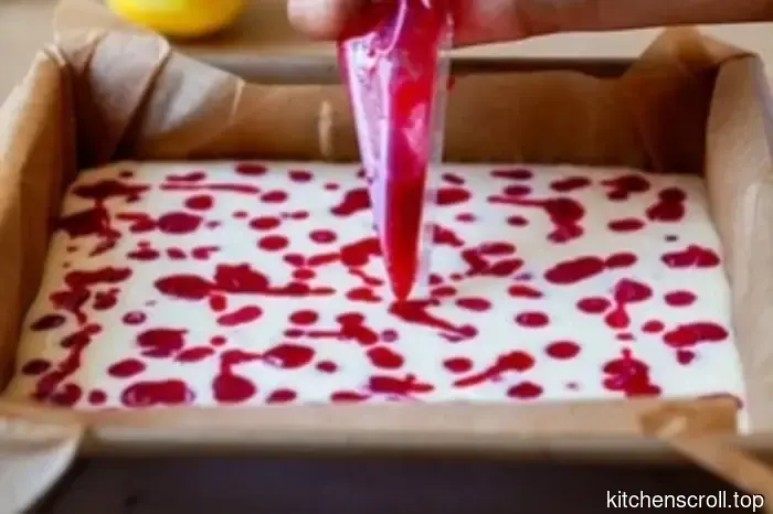barrette di cheesecake con marmellata di lamponi