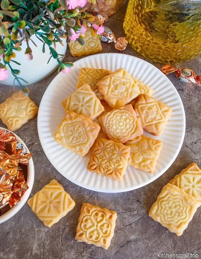 Galletas de vainilla con patrón en el Blog Delicioso
