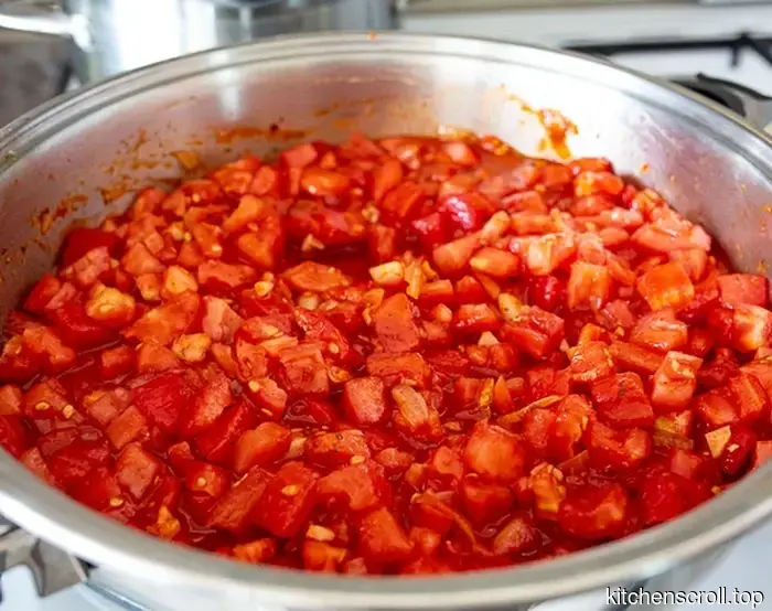 Marinara sauce made from fresh tomatoes on the Tasty Blog
