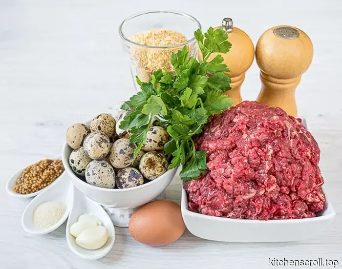 Яйца перепелов по-шотландски с говядиной на Вкусном Блоге