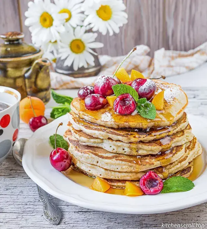 Dicke Haferpfannkuchen auf einem leckeren Blog