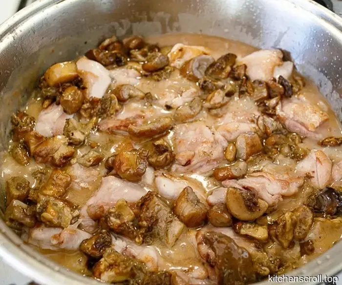 Pollo in salsa cremosa con funghi porcini su Blog Gustoso