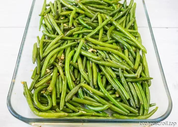 Judías verdes al horno con ajo en un Delicioso Blog