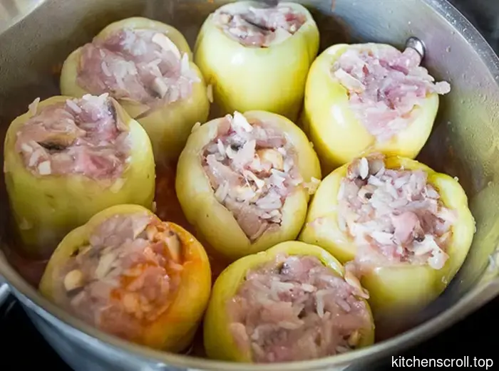 Stuffed peppers with chicken and mushrooms on the Tasty Blog