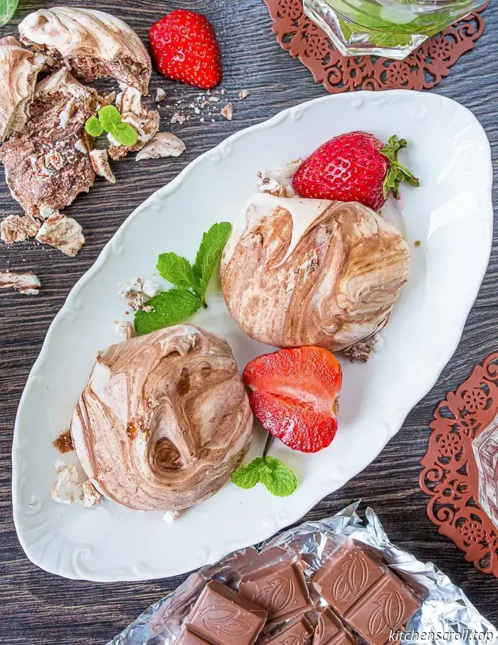 Merengue con chocolate en el Blog Delicioso