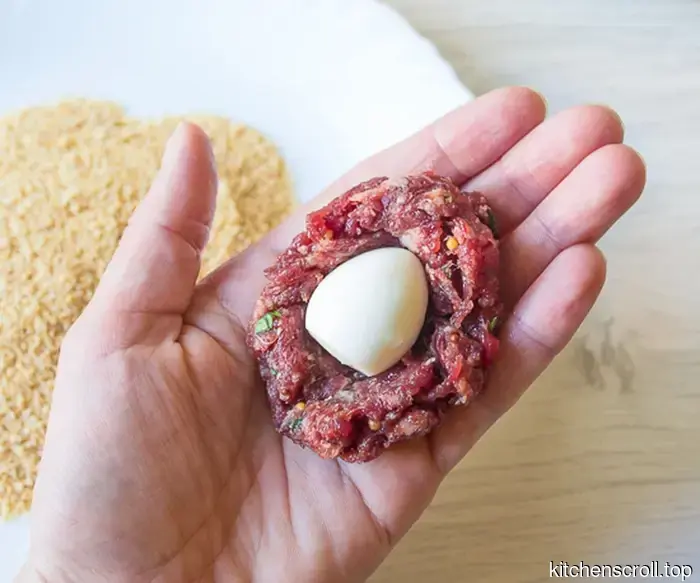 Яйца перепелов по-шотландски с говядиной на Вкусном Блоге