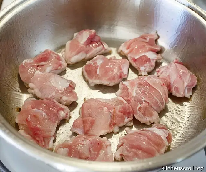 Chicken in creamy sauce with white mushrooms on the Tasty Blog