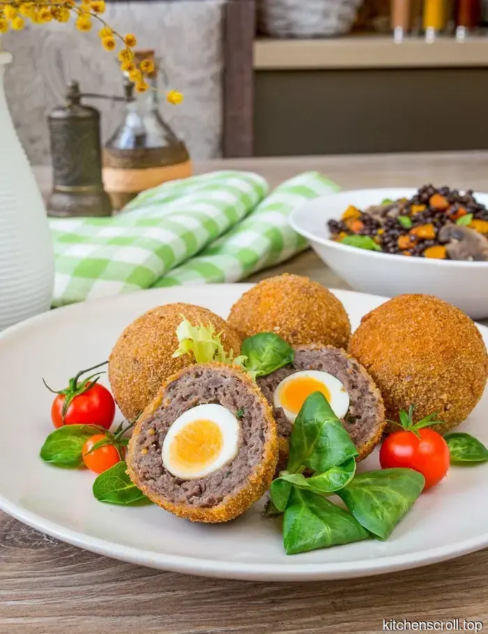 Uova di quaglia alla scozzese con manzo su Blog Gustoso