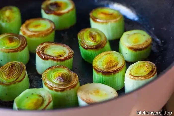 geschmorte Lauch und Linsen mit Rucola und Joghurt