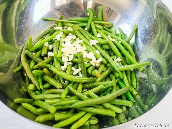 Judías verdes al horno con ajo en un Delicioso Blog
