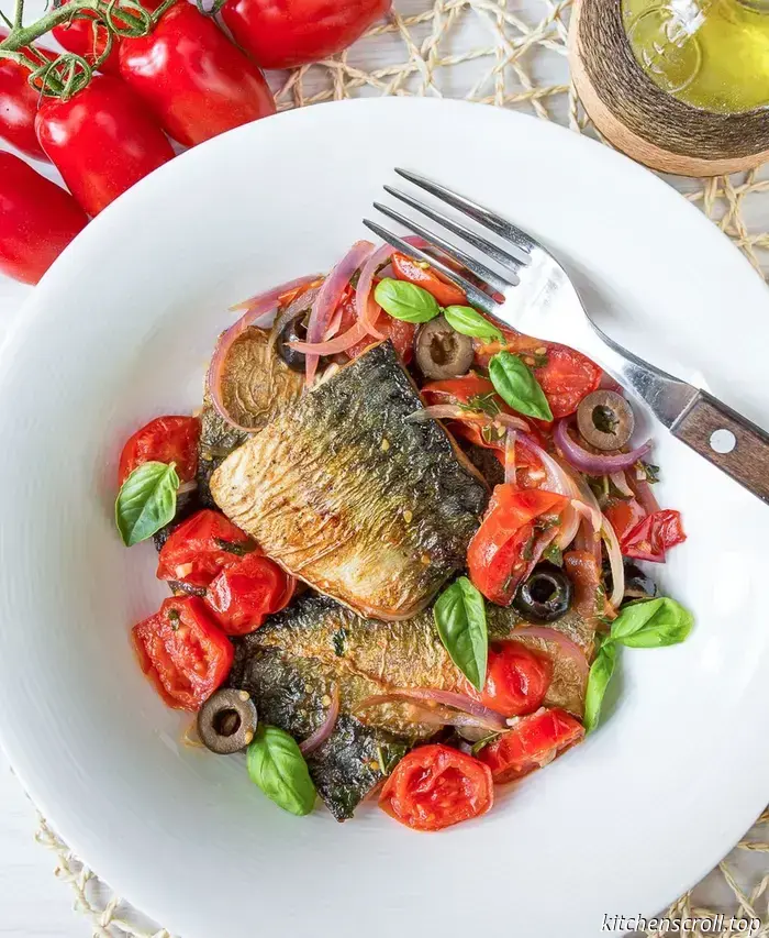 Grilled mackerel in Mediterranean style on a Delicious Blog