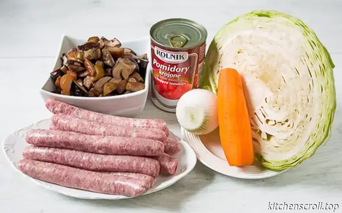 Cabbage hodgepodge with sausages and mushrooms on Tasty Blog