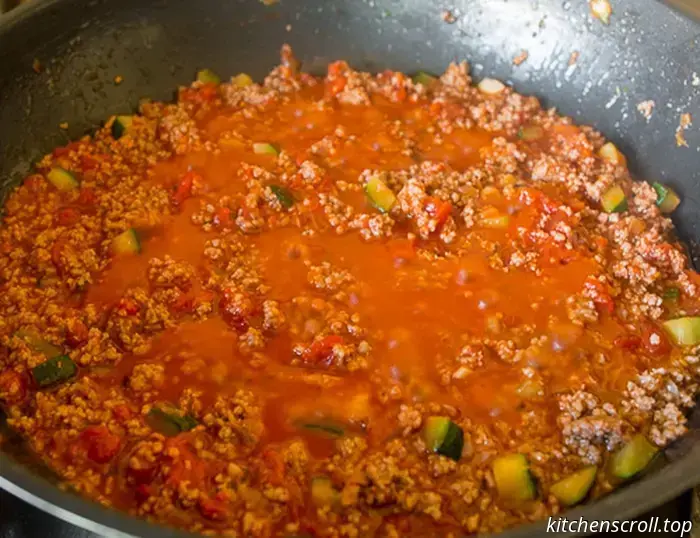 Papas al horno con salsa de carne en un Delicioso Blog