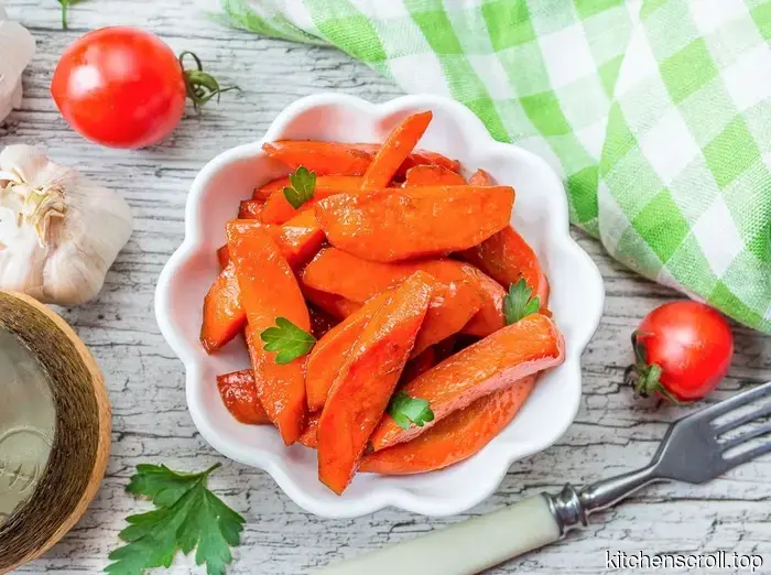 Zanahorias glaseadas con vinagre balsámico en el Blog Delicioso