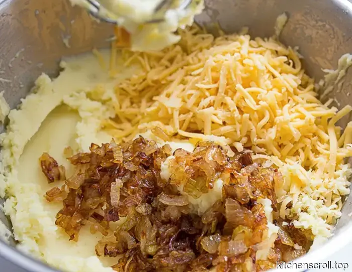 Картофельное пюре с сыром и луком на Вкусном Блоге.