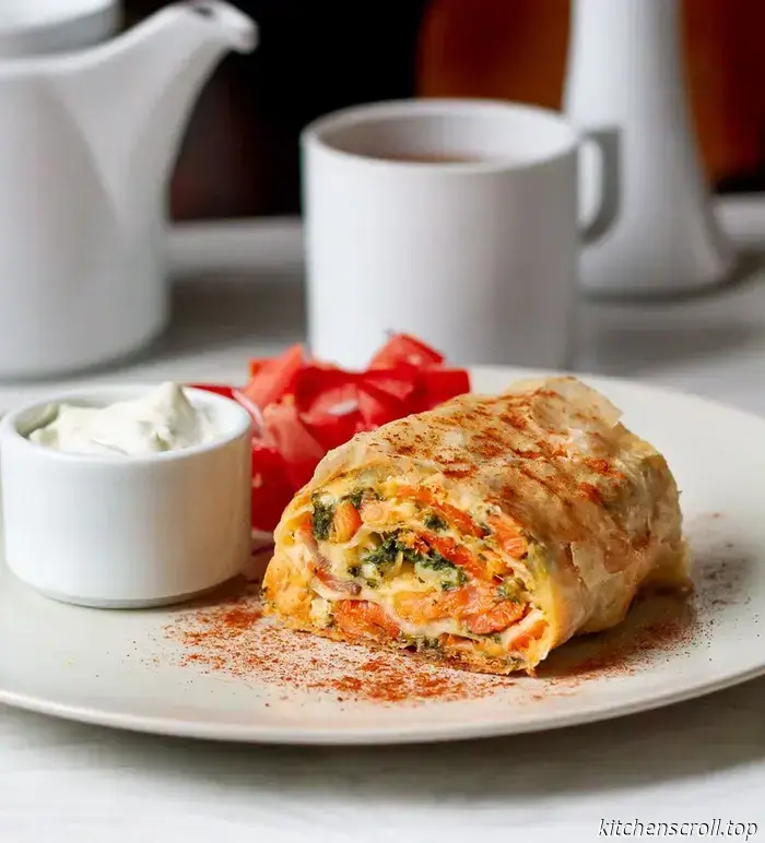 Strudel de salmón y espinacas en un Delicioso Blog