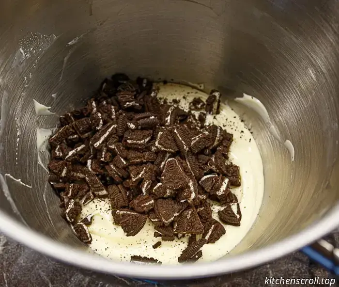 Cheesecake de brownie con Oreo en el Blog Delicioso