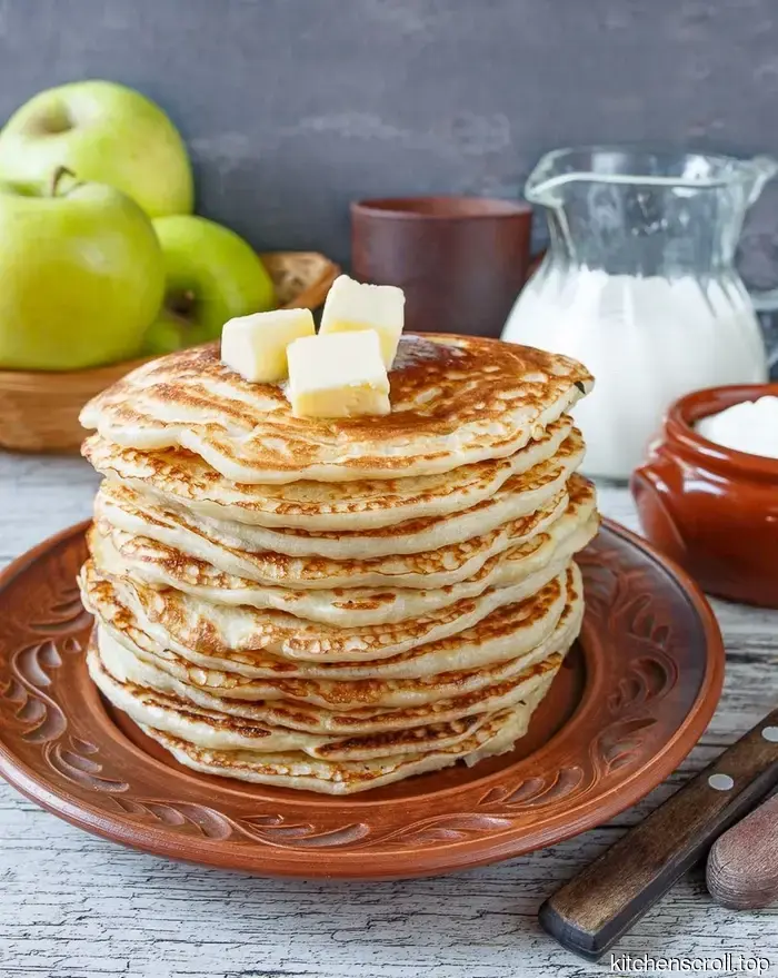 Thick yeast pancakes on the Tasty Blog