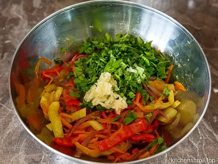 Baked eggplants in a light marinade with vegetables on the Tasty Blog