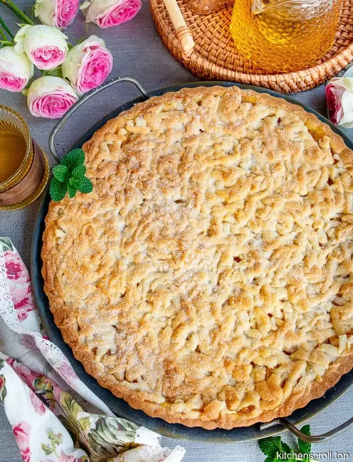 Tarta de arena de naranja y manzana en el Blog Delicioso