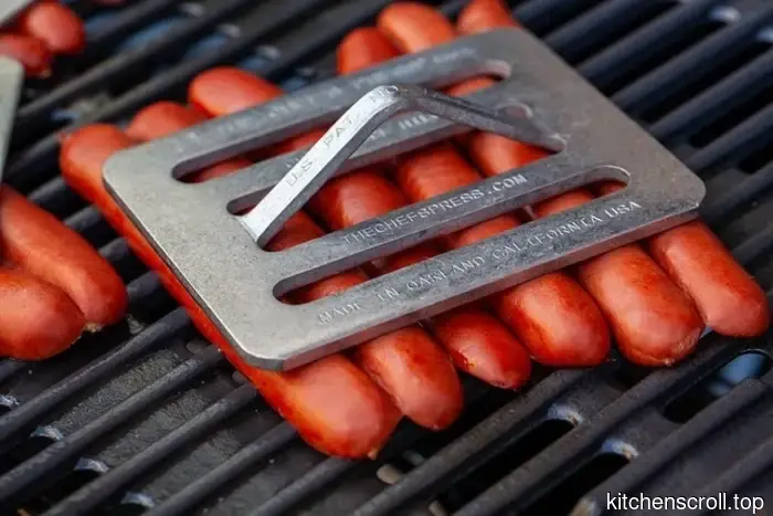 hot dogs served with pickled iceberg lettuce and potato chips