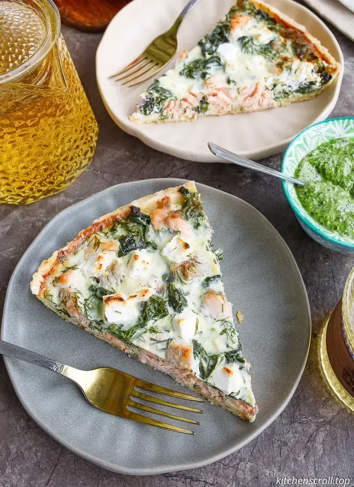 Quiche al salmone e spinaci sul Blog Gustoso