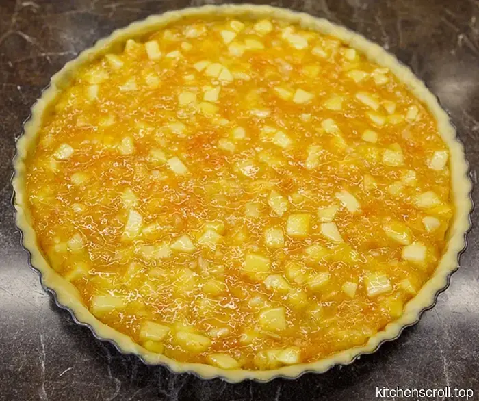 Tarta de arena de naranja y manzana en el Blog Delicioso